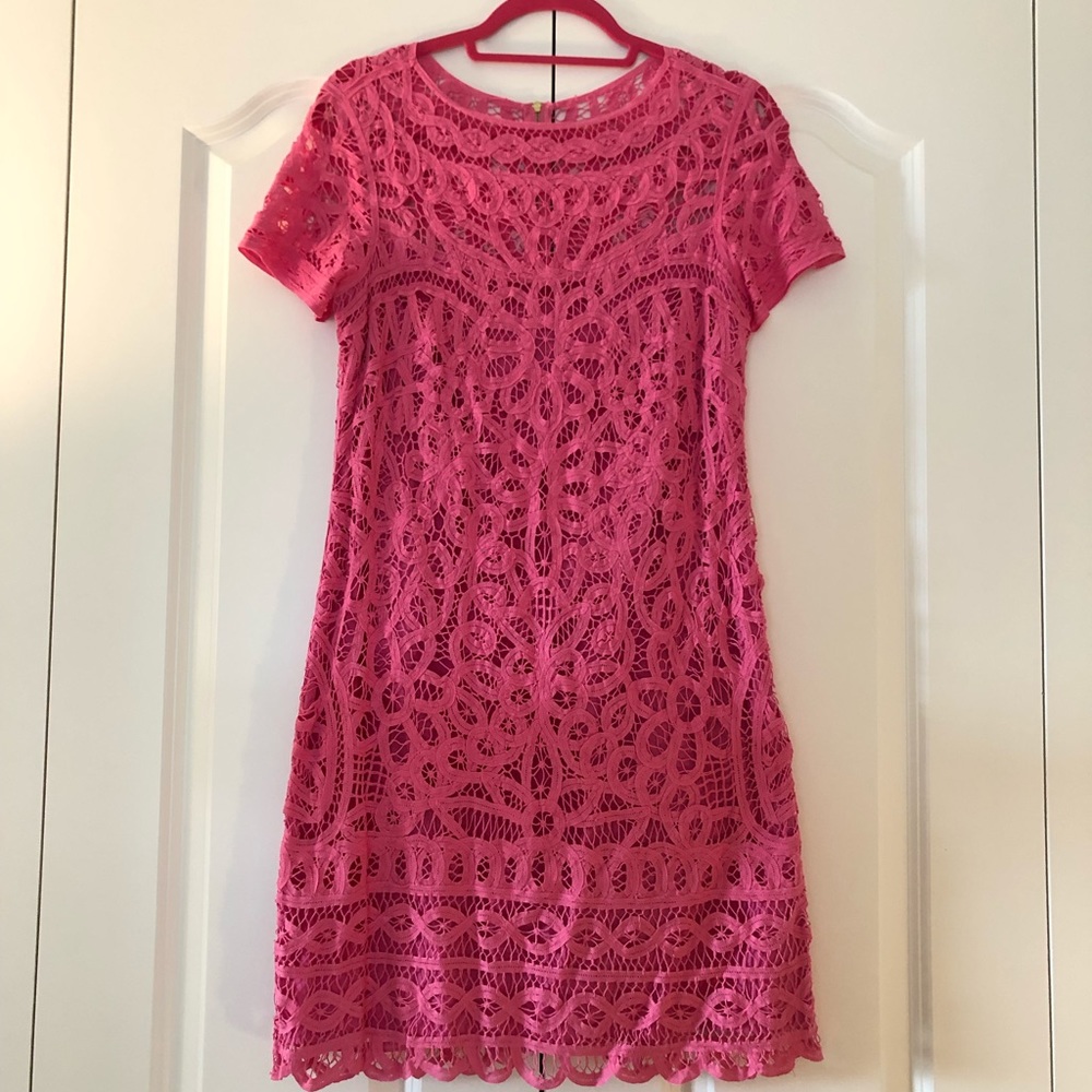 Lilly Pulitzer Pink Lace shift dress